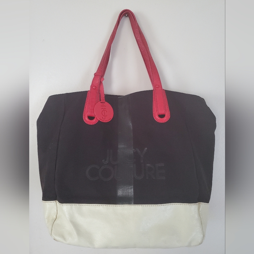 Juicy Couture Black White Red Tote Bag
